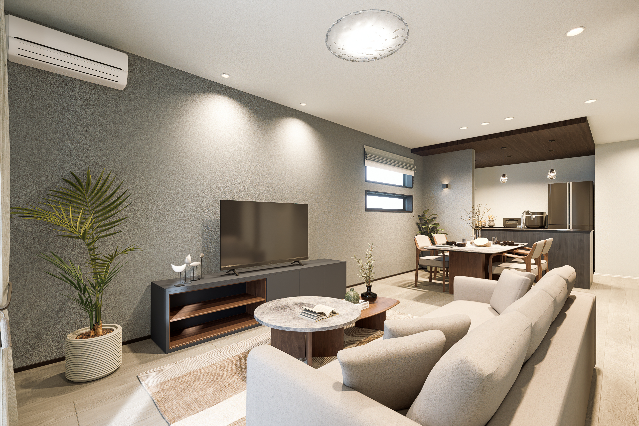 T-5完成予想図/家具やインテリアを引き立てる照明など、細部にまでこだわった上質な空間。