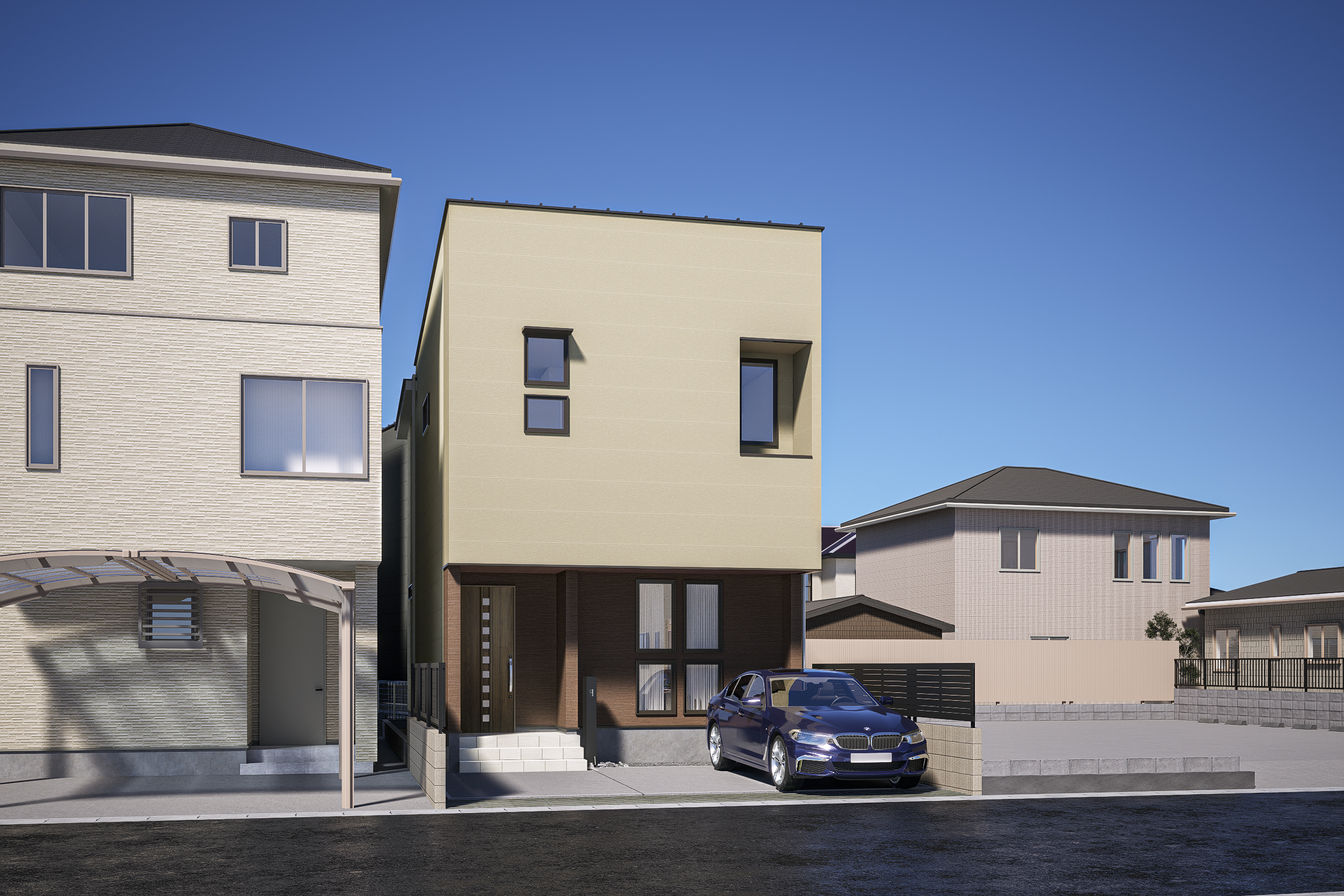 T-1／太陽光発電搭載、耐震等級3＆断熱等級5の住まい。居住性の良さや暮らしの動線にも配慮した間取りプラン。
