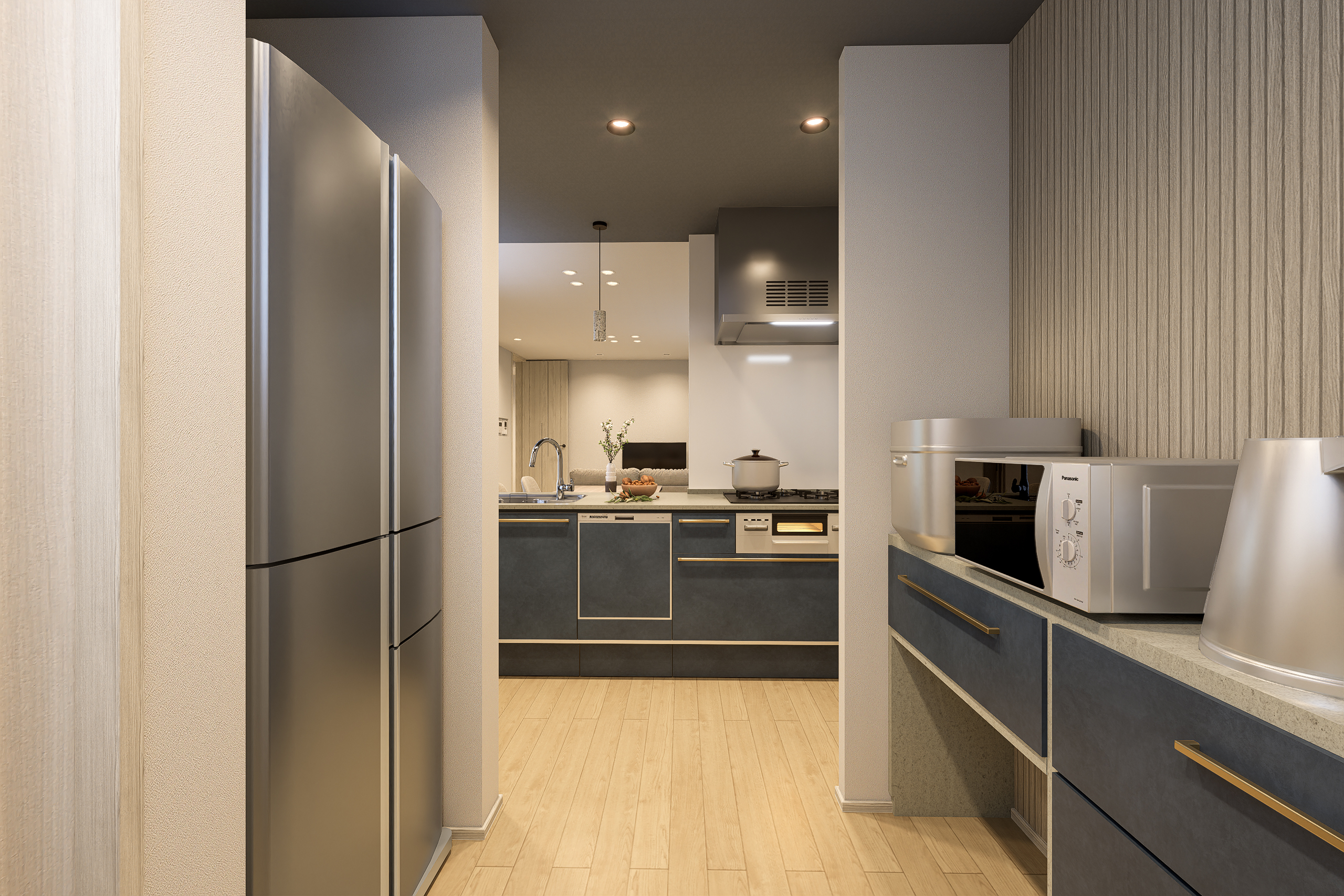 T-4／キッチン背面 パントリースペース ※イメージとなります