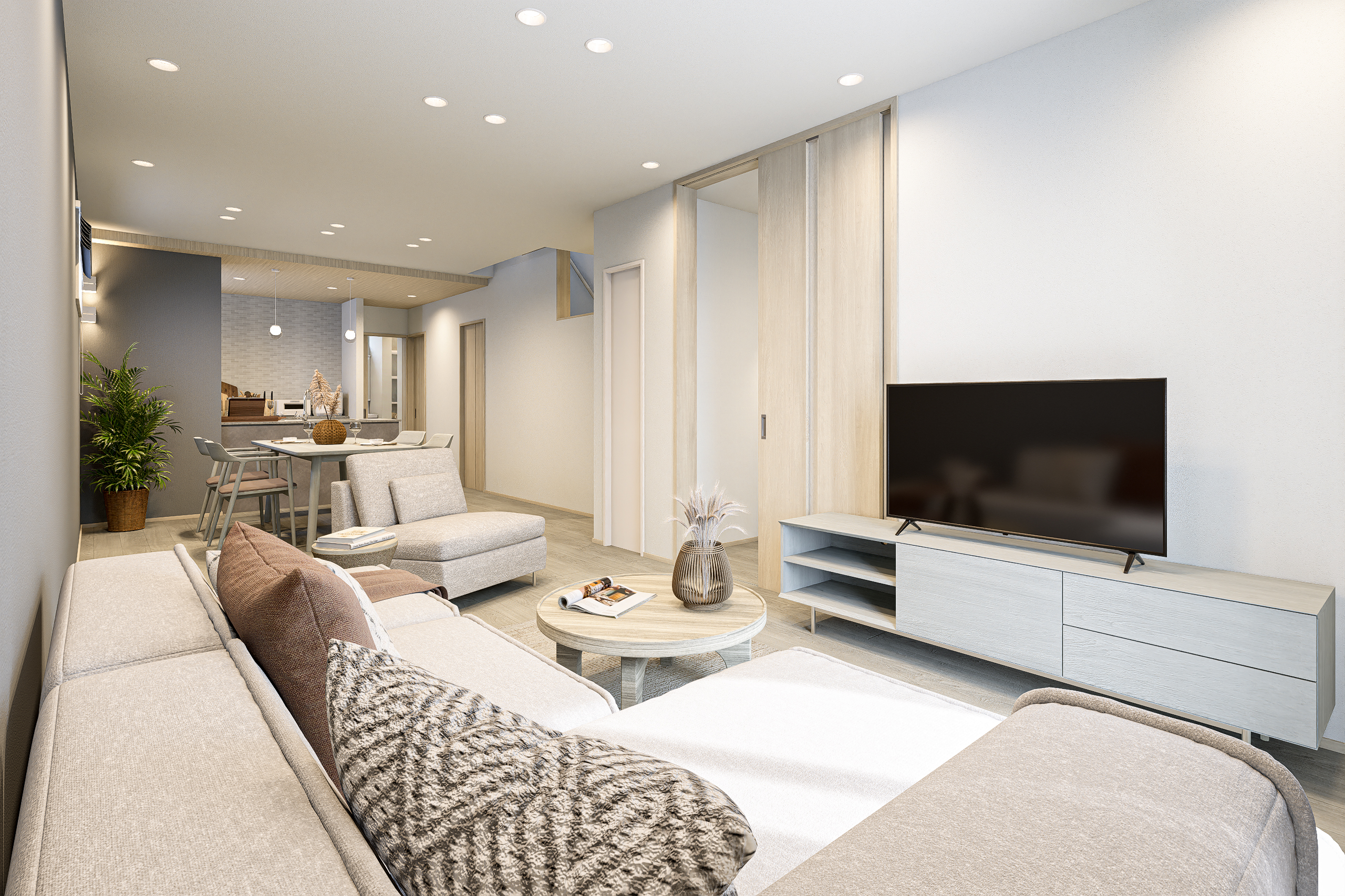 T-2/LDKは全体的に淡いトーンでまとめることで帖数以上の広さが感じられます。