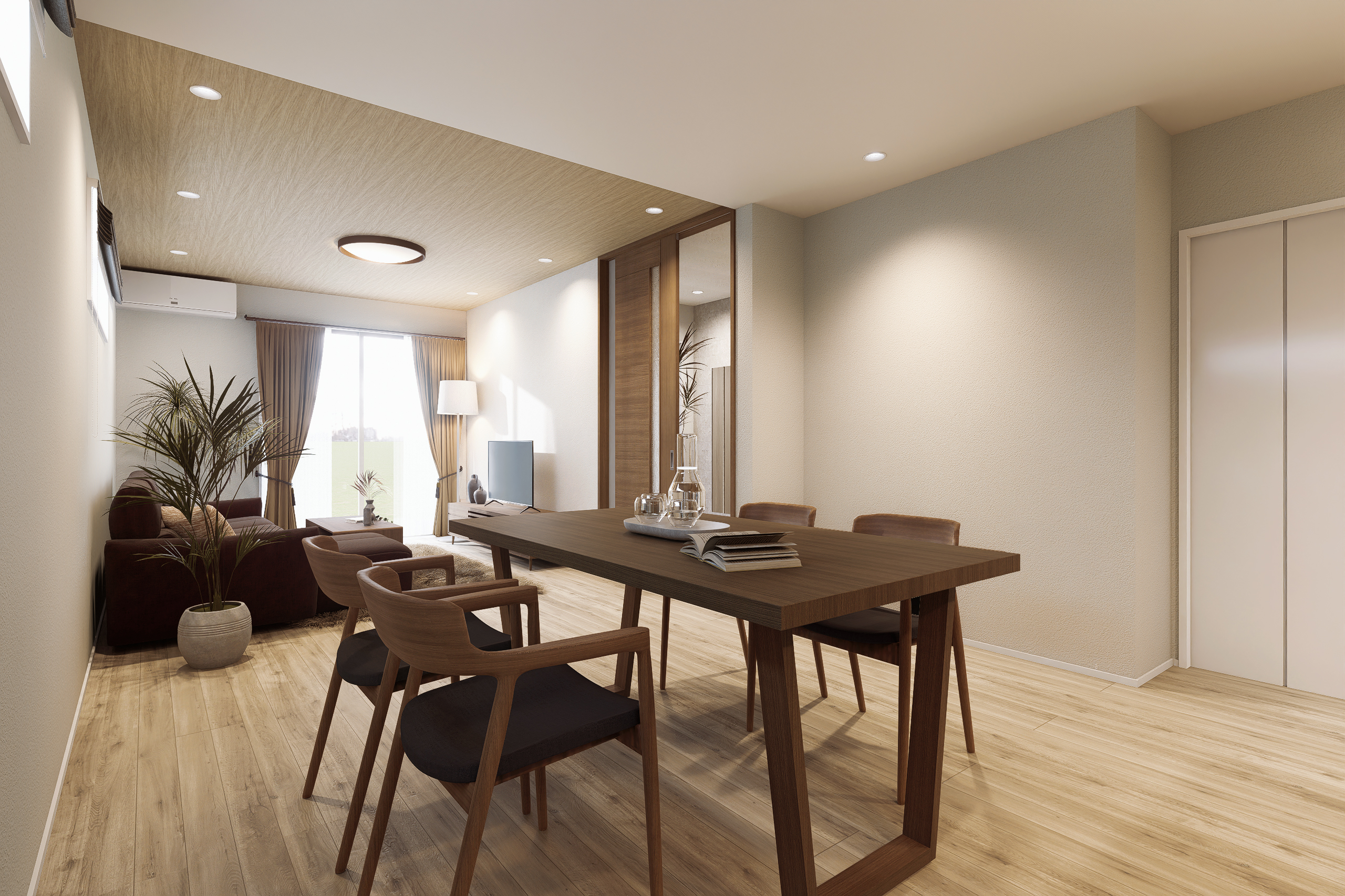 T-3/家族と一緒に過ごすおうち時間を何よりも大切にする方にフィットする明るくて居心地の良い空間。