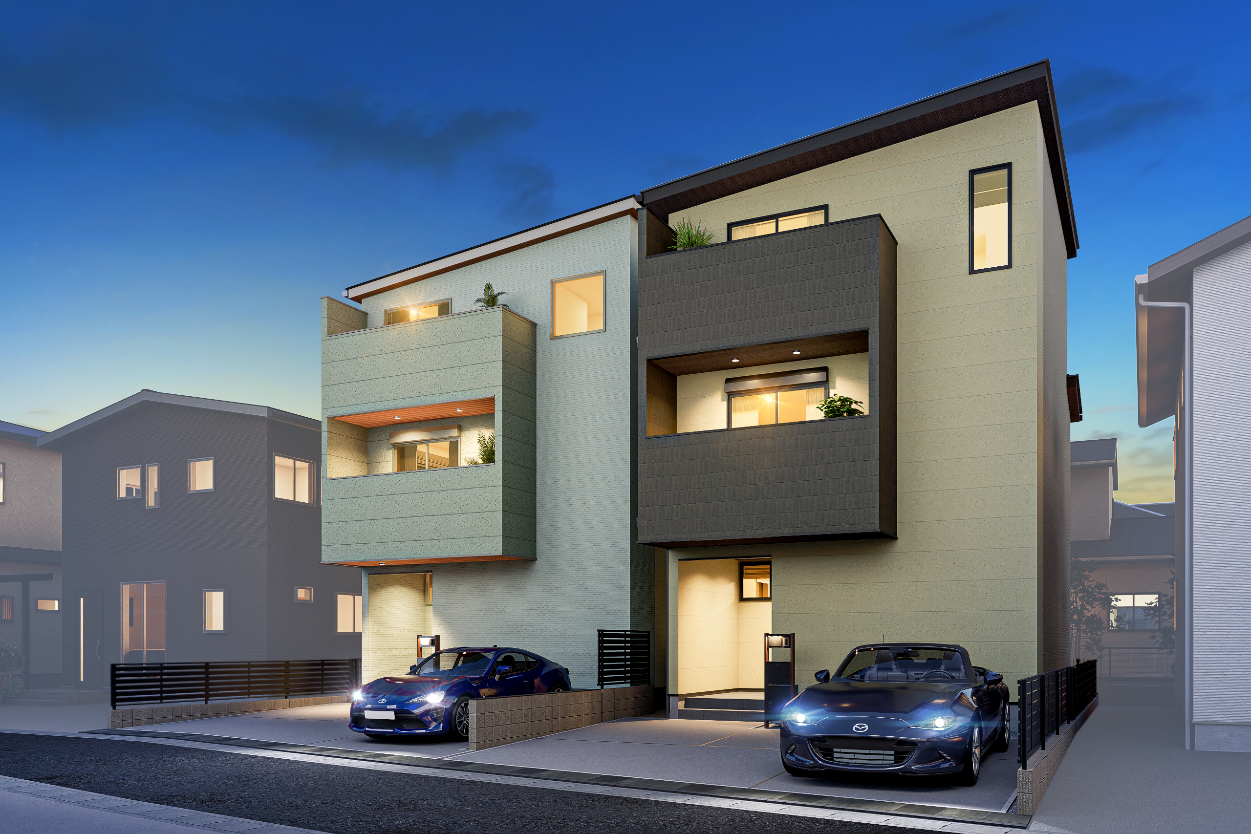 T-2、T-1／閑静な住宅街が広がり、子育て支援も充実な安心感と暮らしやすさが魅力的！