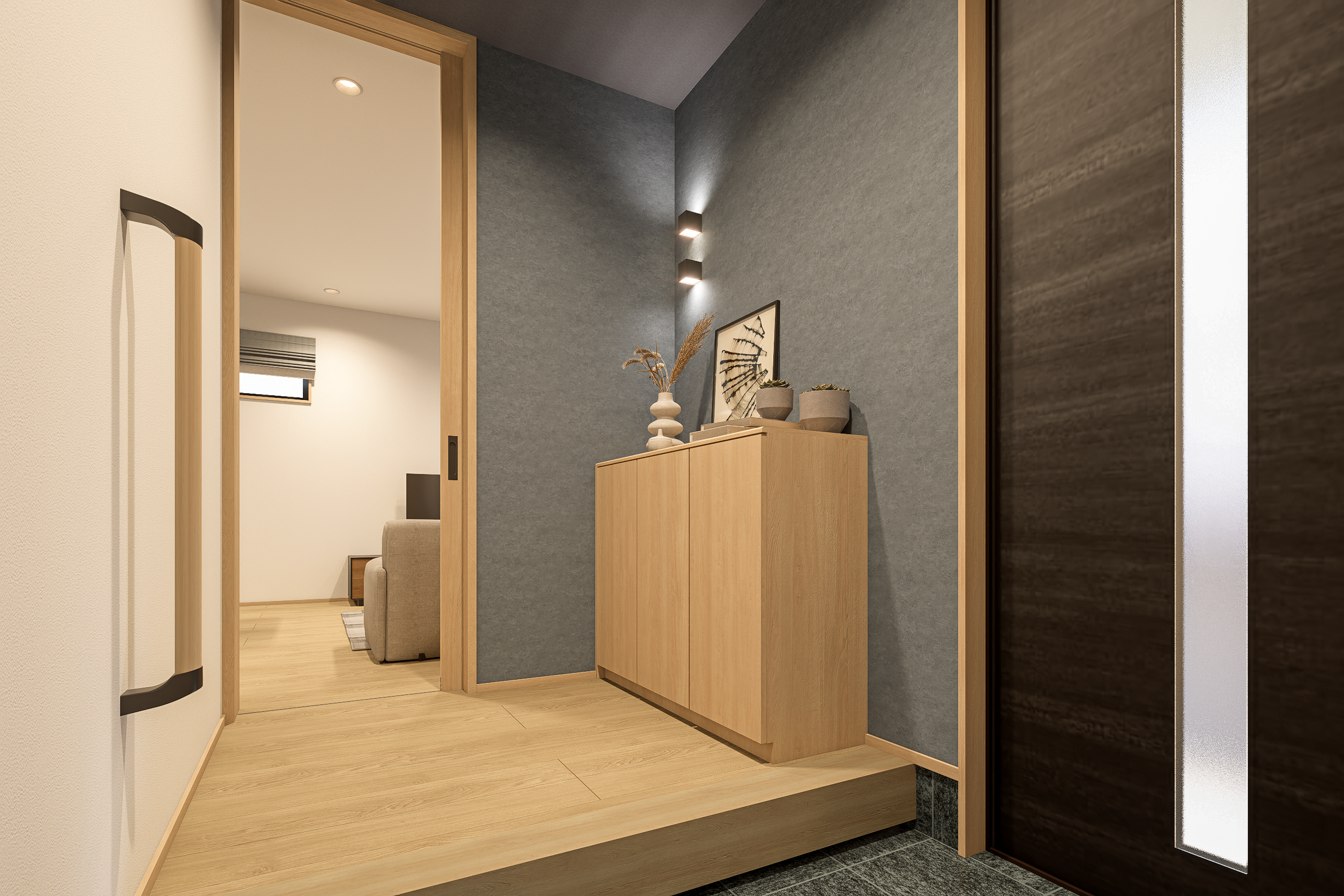 T2棟 玄関完成予想図