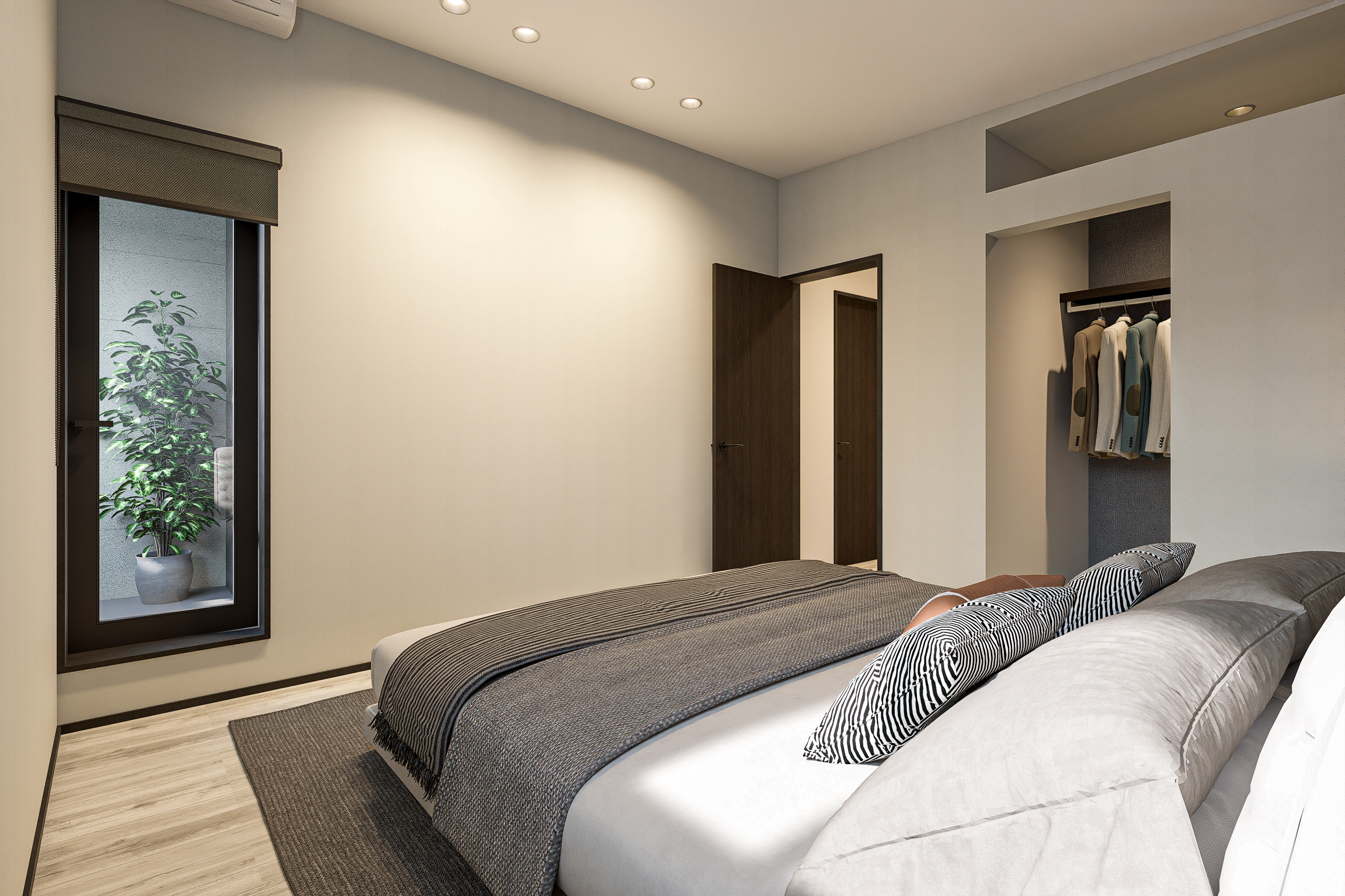 T-4/空間のゆとりが、眠りの質を高める。大型ベッドを設置してもなお、広さが保たれる贅沢な主寝室です-4/空間のゆとりが、眠りの質を高める。大型ベッドを設置してもなお、広さが保たれる贅沢な主寝室です