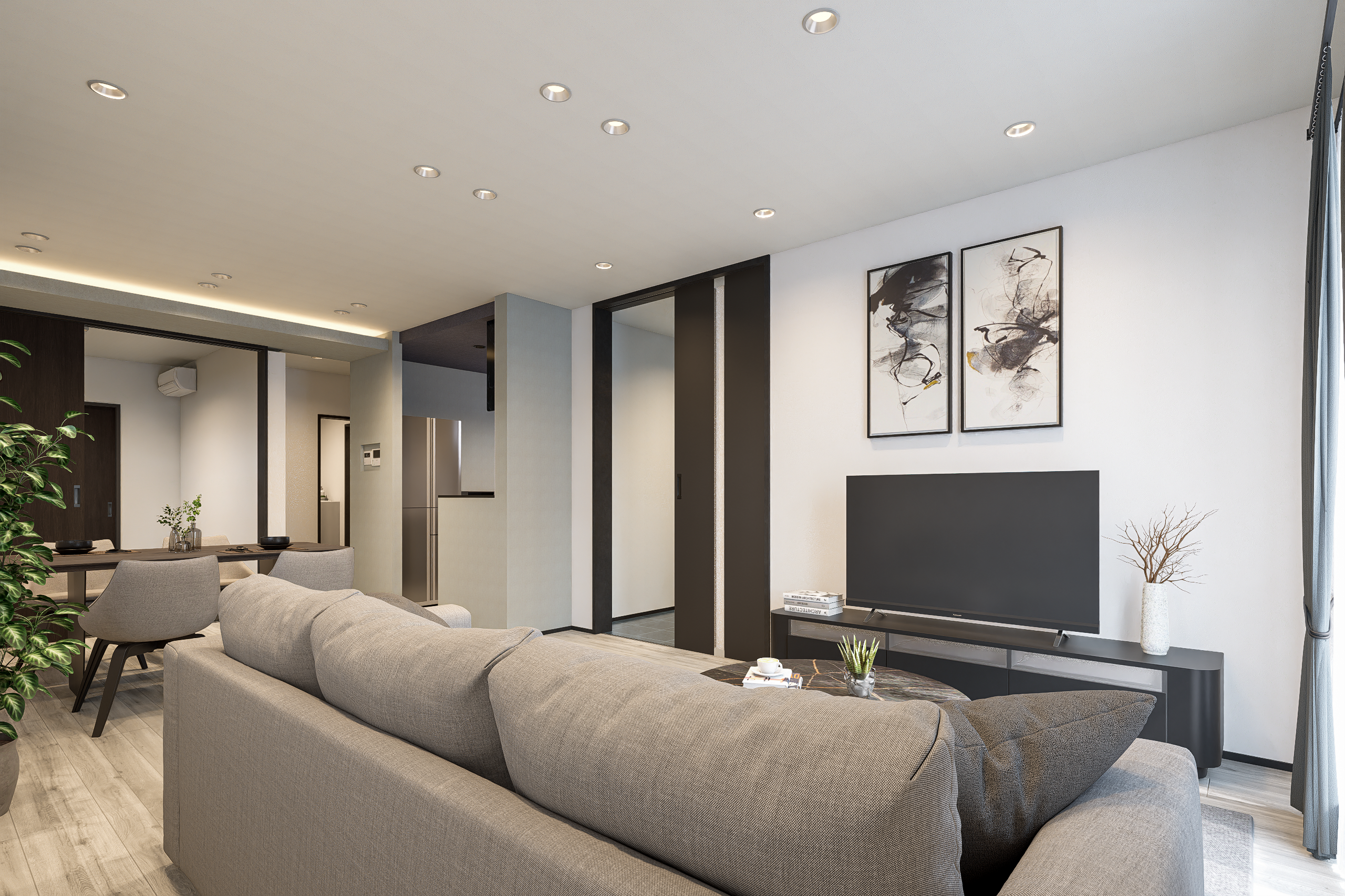 T-4/自然と光を取り込む、理想の住空間。大きな窓と南面庭の組み合わせが、生活に豊かな彩りを与えます。