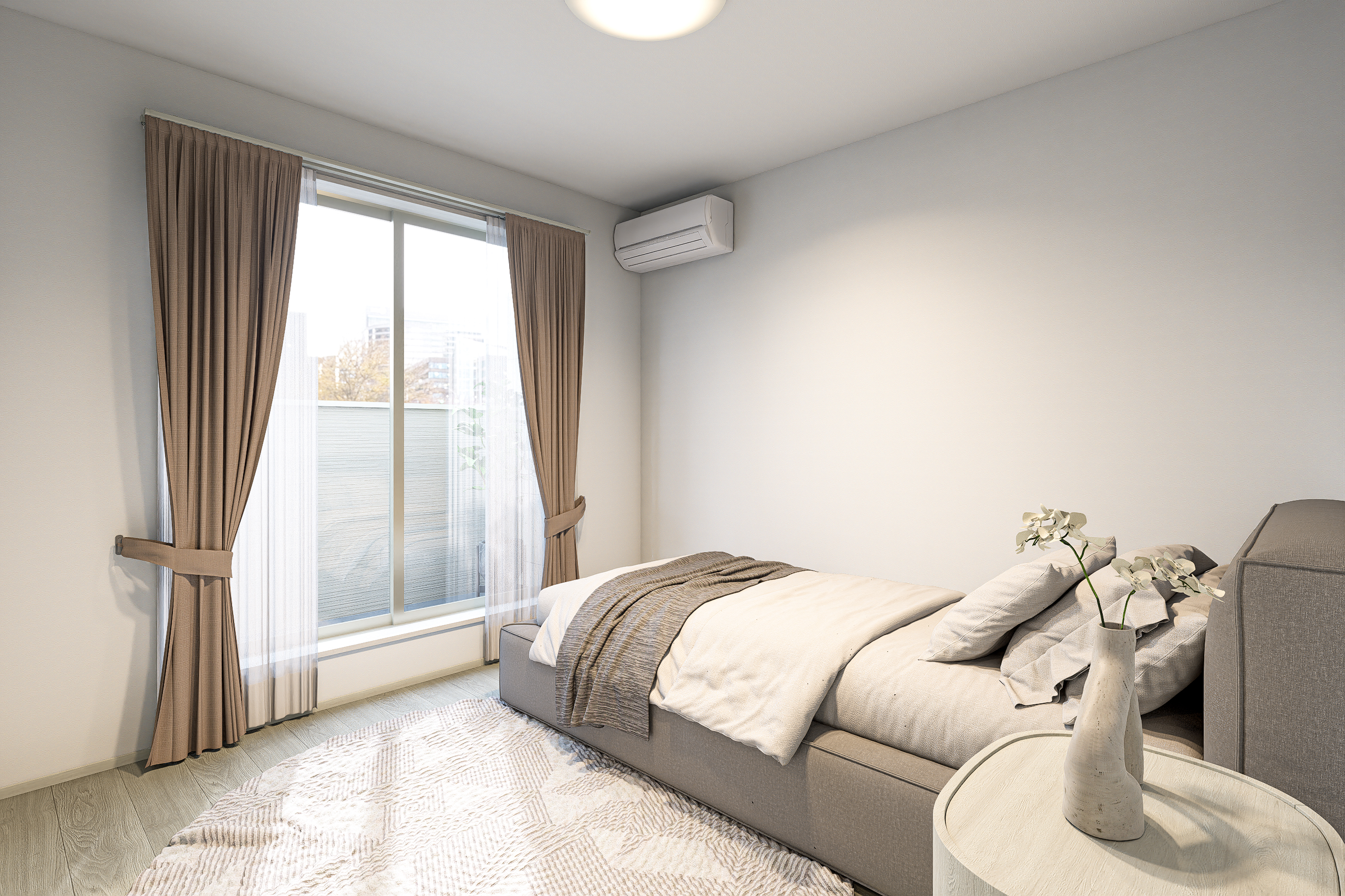 T-2／自然光が優しく差し込み、シンプルで飽きのこないデザインは子供から大人まで家族みんなに使いやすい空間。※完成イメージ