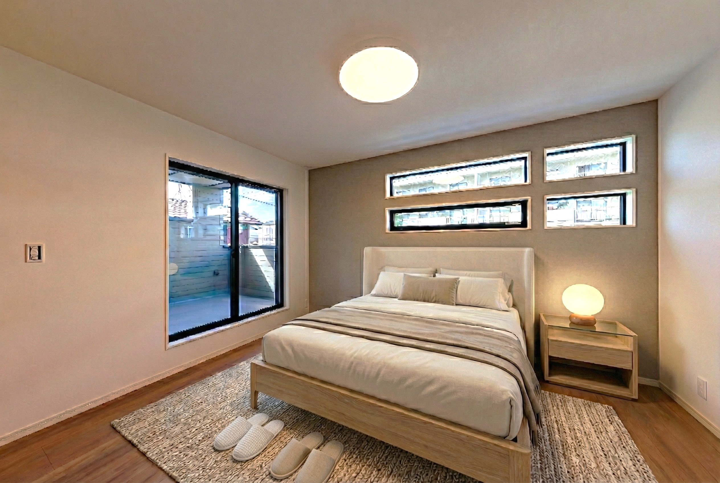 T-1／主寝室には1.9帖のゆとりあるWICを設置。衣類やファッション小物を十分にしまえる、頼れる広さです。※家具CG