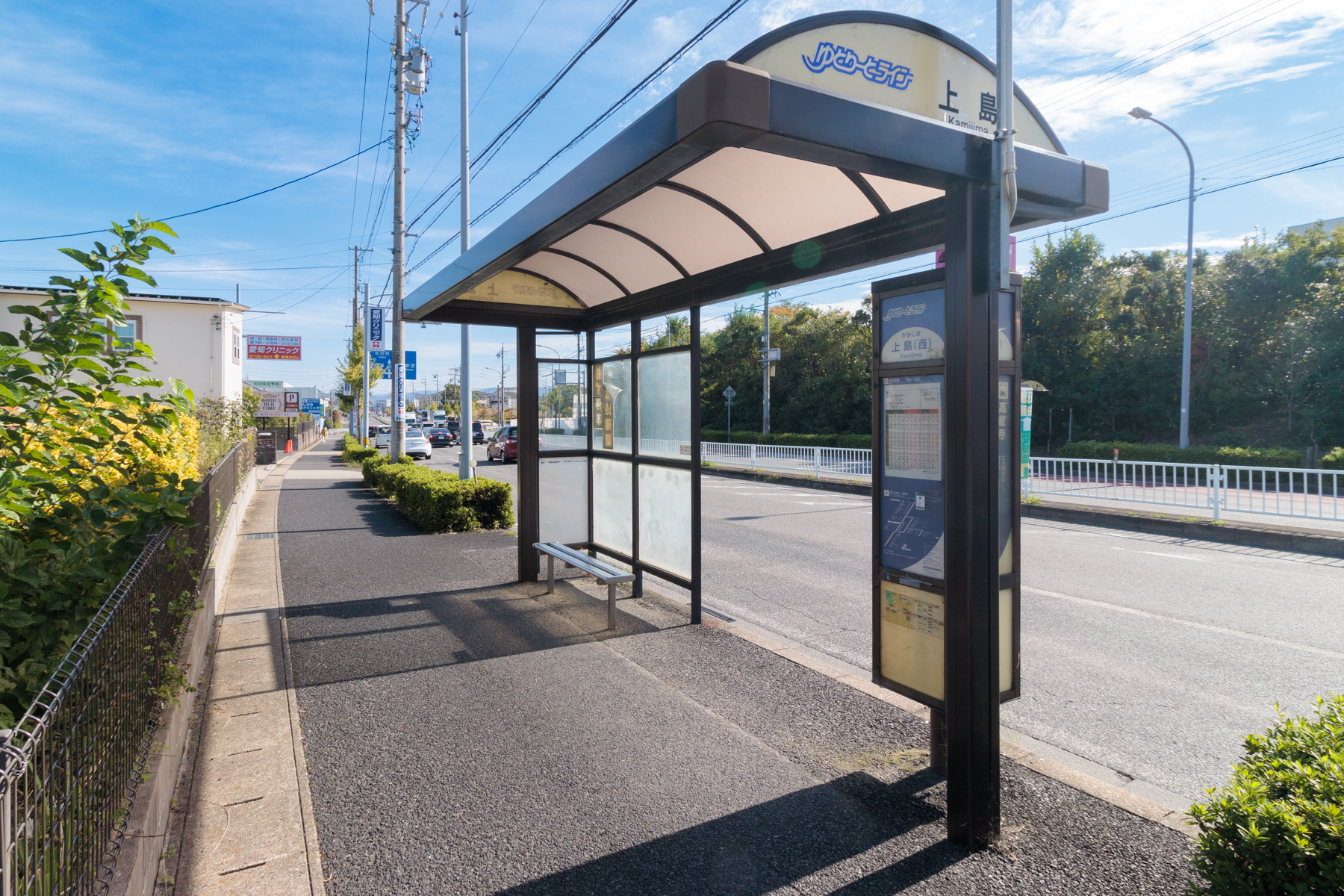 市バス「上島」停(JR高蔵寺駅・名鉄印場駅・地下鉄砂田橋駅・大曽根駅・小幡緑地公園・東尾張病院行き) 徒歩約4分