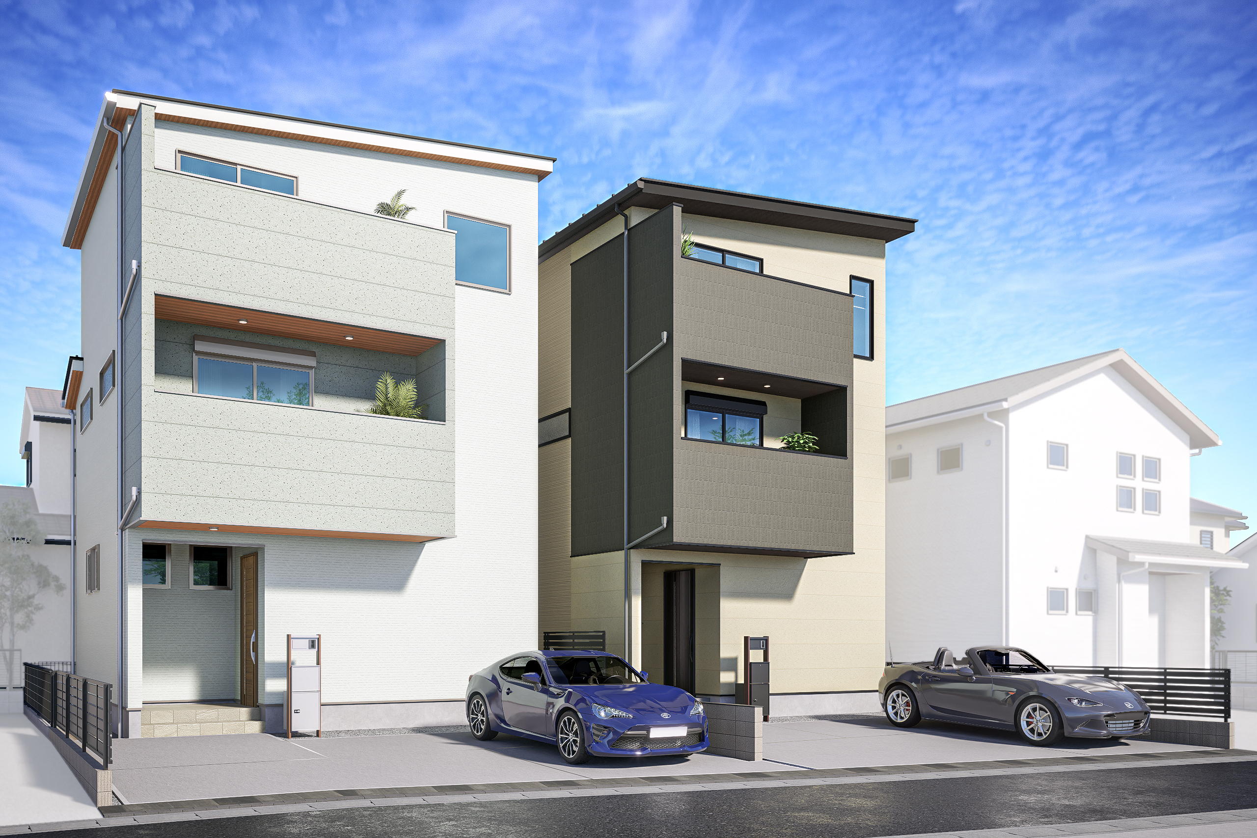 T-2、T-1／プライベートエリアとフロアを分けることでそれぞれの場所で快適に過ごせる機能的な間取りプラン。