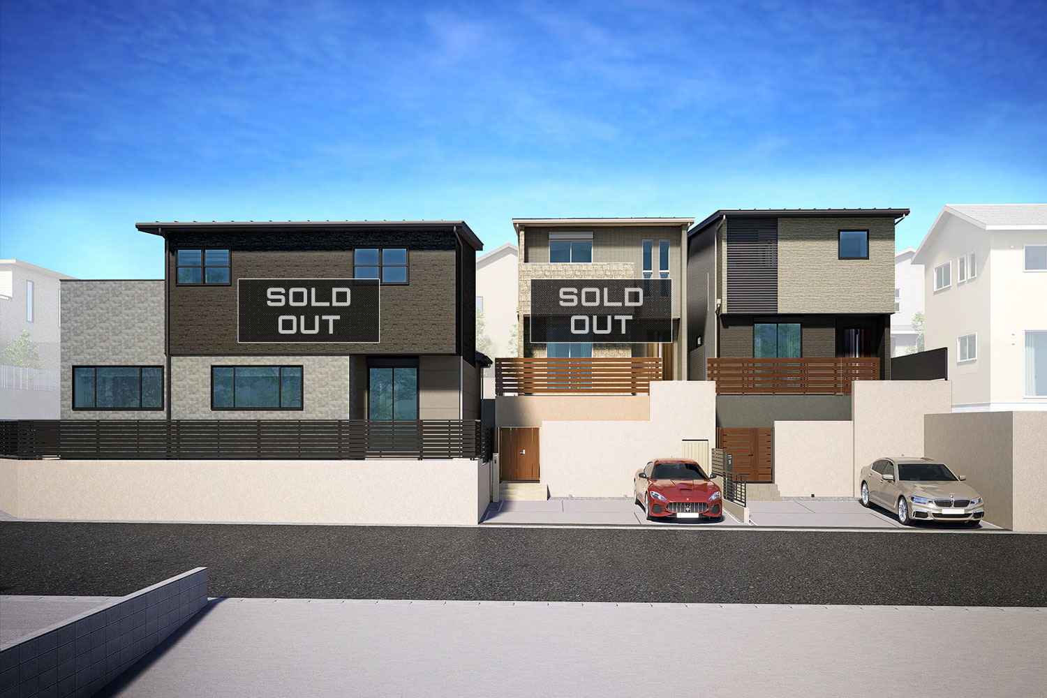 T-1（ご成約済み）、T-2（ご成約済み）、T-3・未完成物件の為、近隣モデルルームにてご案内させていただきます。・詳細につきましては、資料請求ボタン・見学予約ボタンよりお問合せくださいませ。