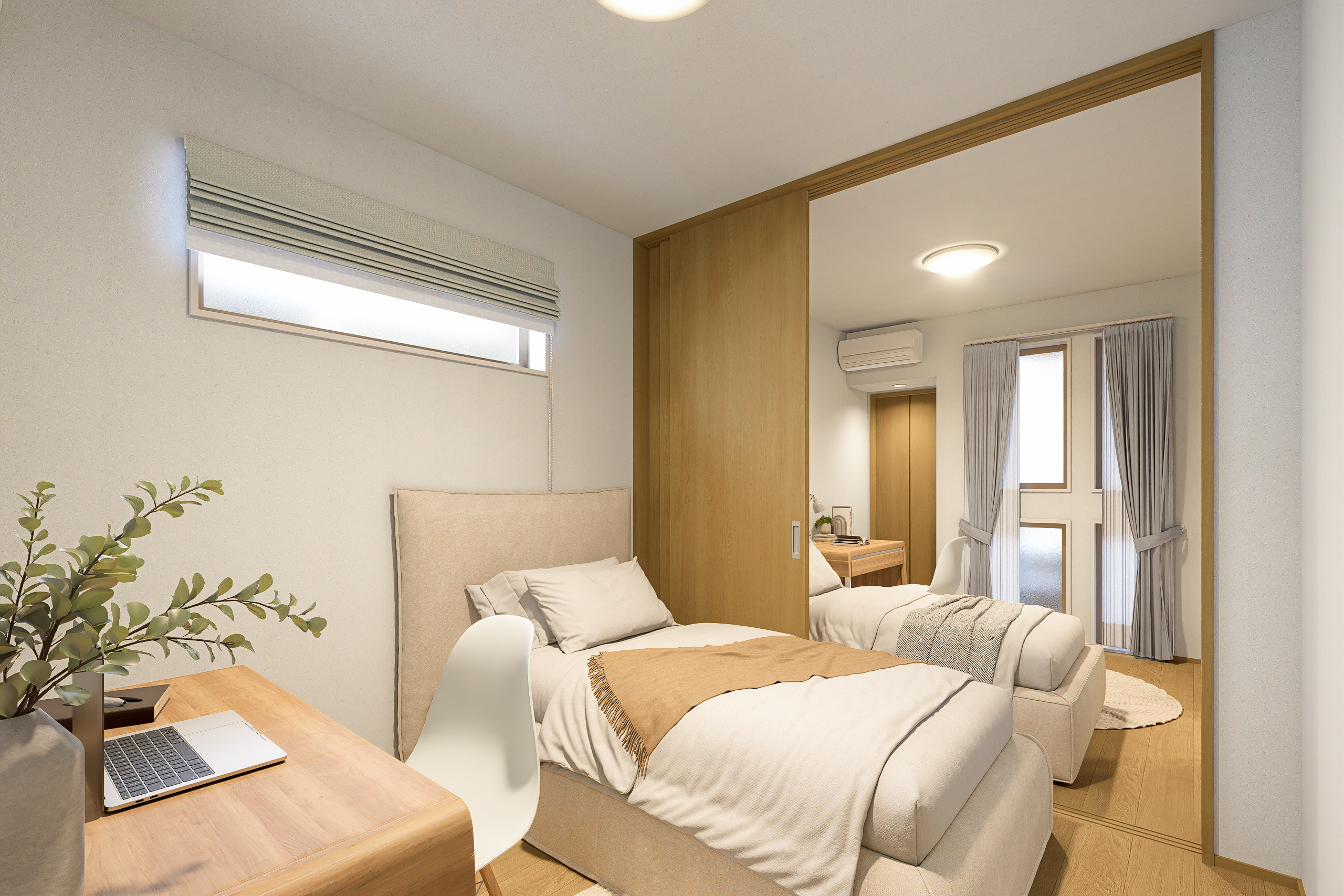 T-4／お子さんが小さいうちは1つの空間で過ごし、大きくなってからは自分だけの空間として自由に使えます。