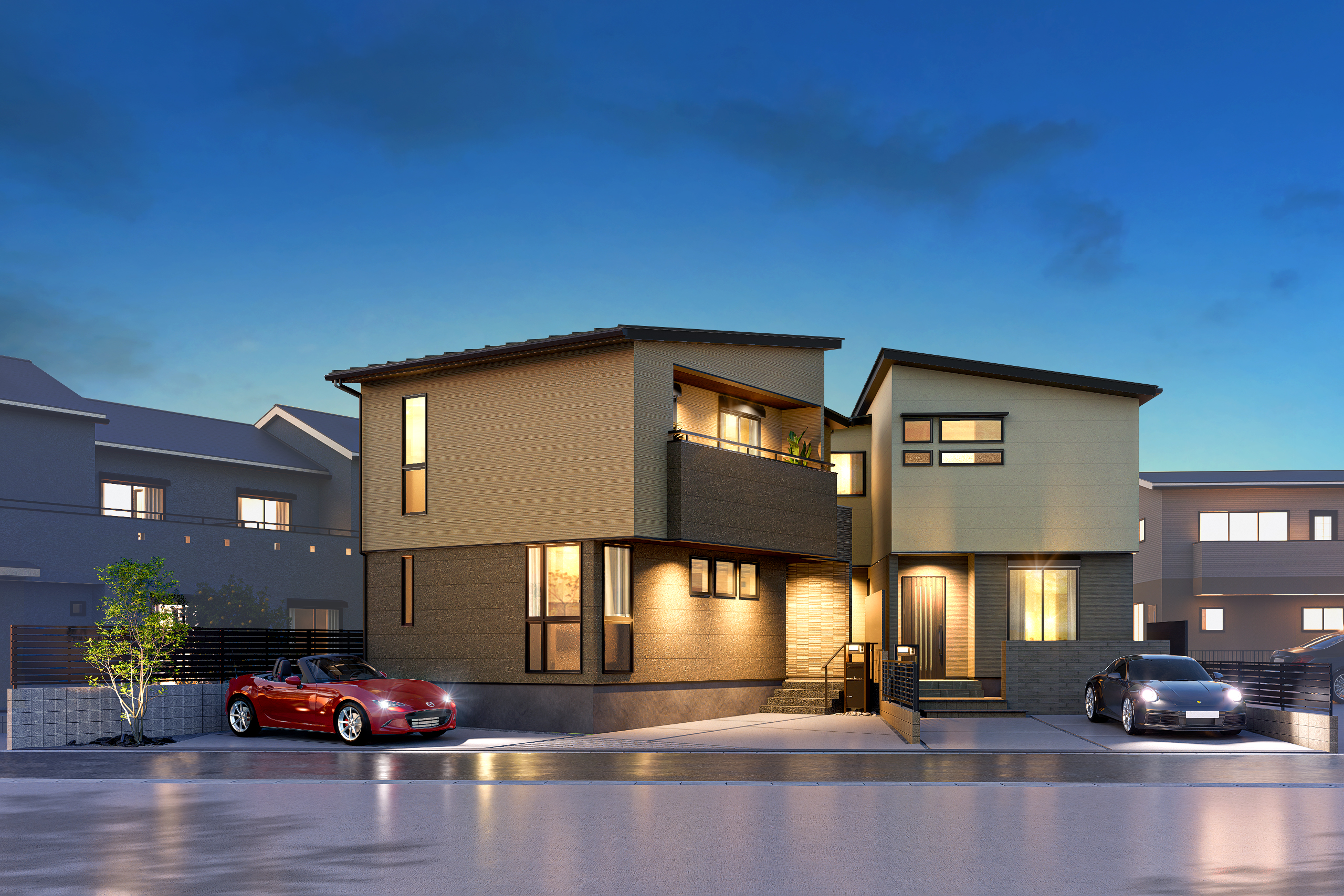 T-1、T-2／地下鉄鶴舞線「庄内緑地公園」駅まで徒歩10分。小中学校や保育園も近いので、暮らしも子育ても安心！