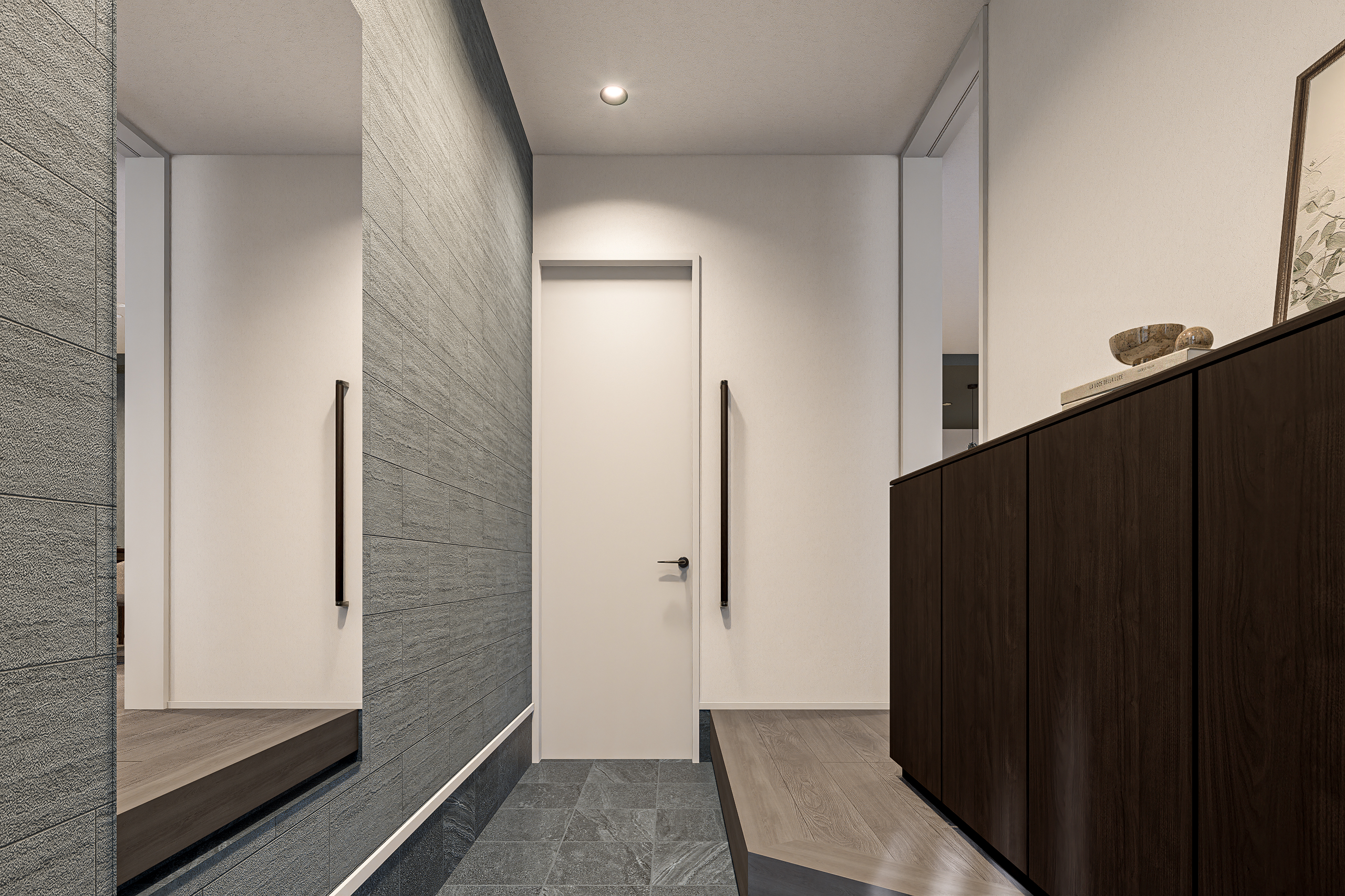 T-2／大容量のWTSCが設置され、そのまま洗面室へ繋がる便利な2way動線で快適な暮らしのルートが実現します。