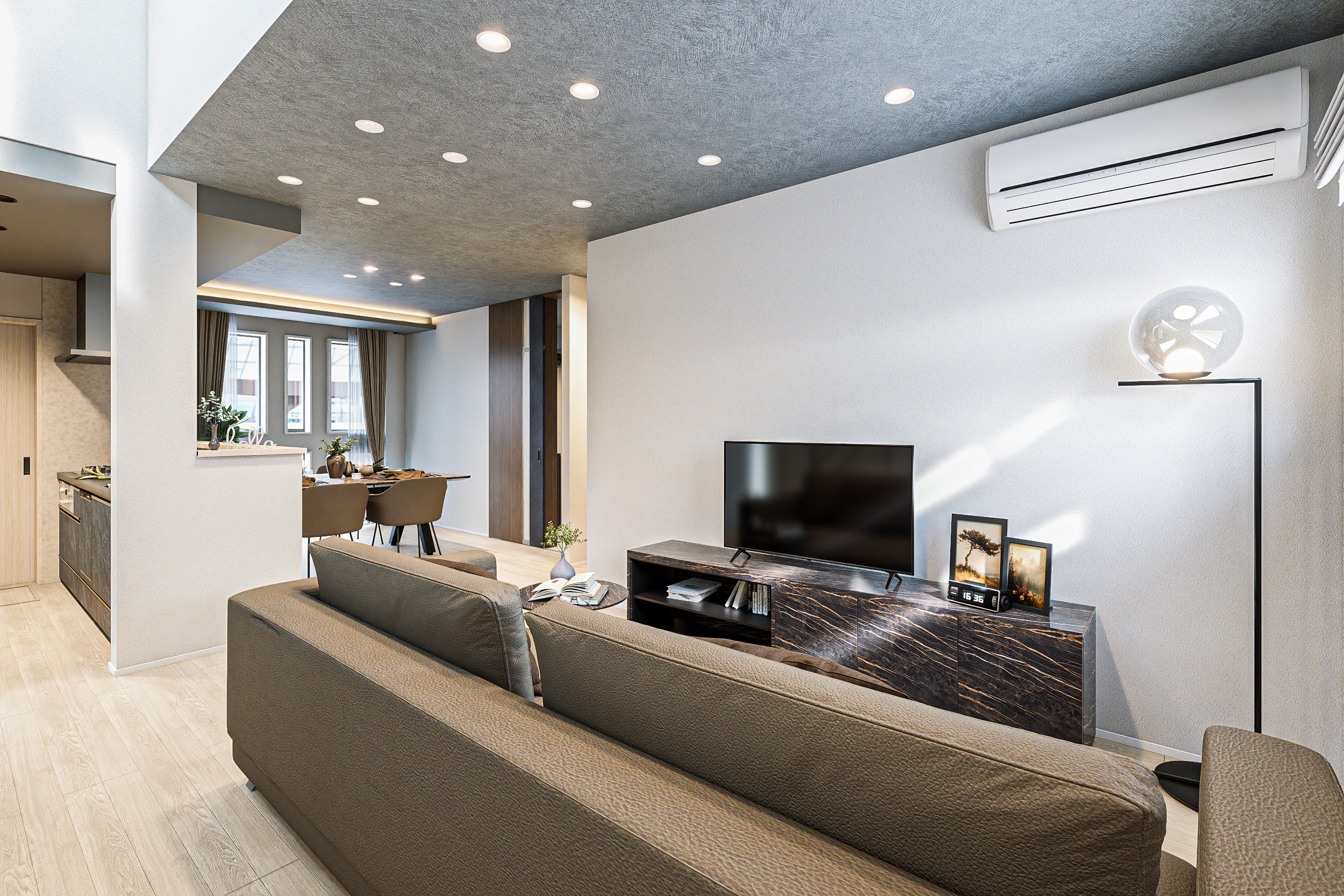 T-1/明るさ・温かさ・上質さが自然に寄り添うリビング。ここから始まる時間が、暮らしの質を一段と引き上げてくれます