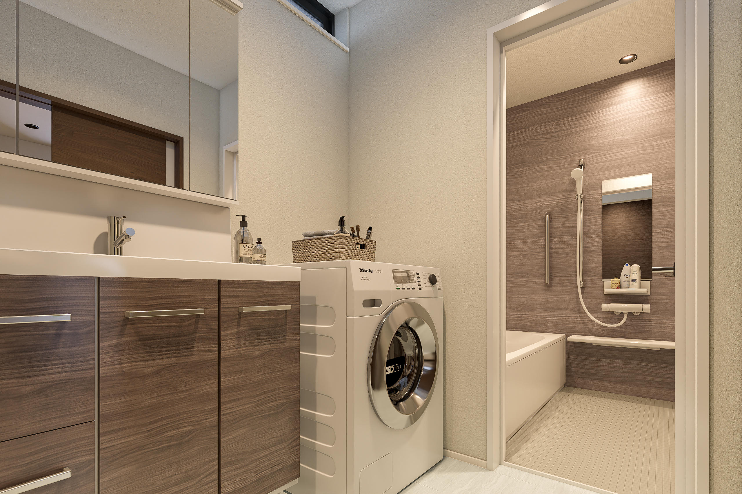 T-1／入浴の際の脱衣や、お子さんのお世話も楽々こなせる快適な広さで、毎日気持ちよく利用できます。