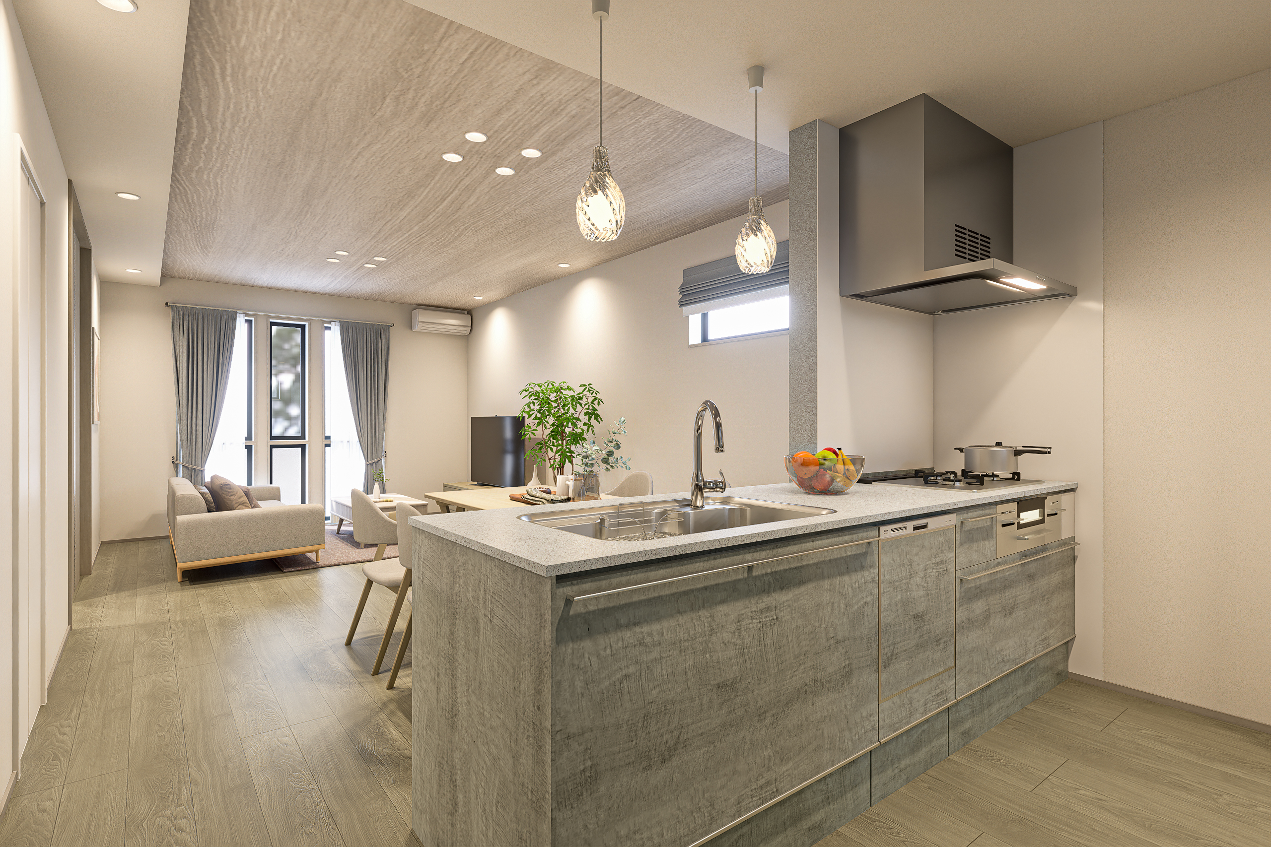 T-3/熱やキズ、汚れに強い高機能な「フィオレストーン」は油ハネや調味料の汚れも手軽に拭き取れてお手入れ楽々♪