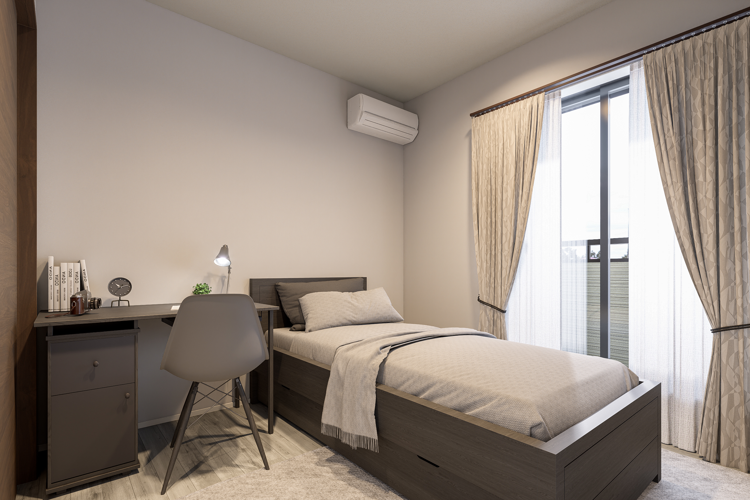 T-1／明るい陽差しが差し込む洋室は、お子さんがのびのび過ごせる自分だけの空間。