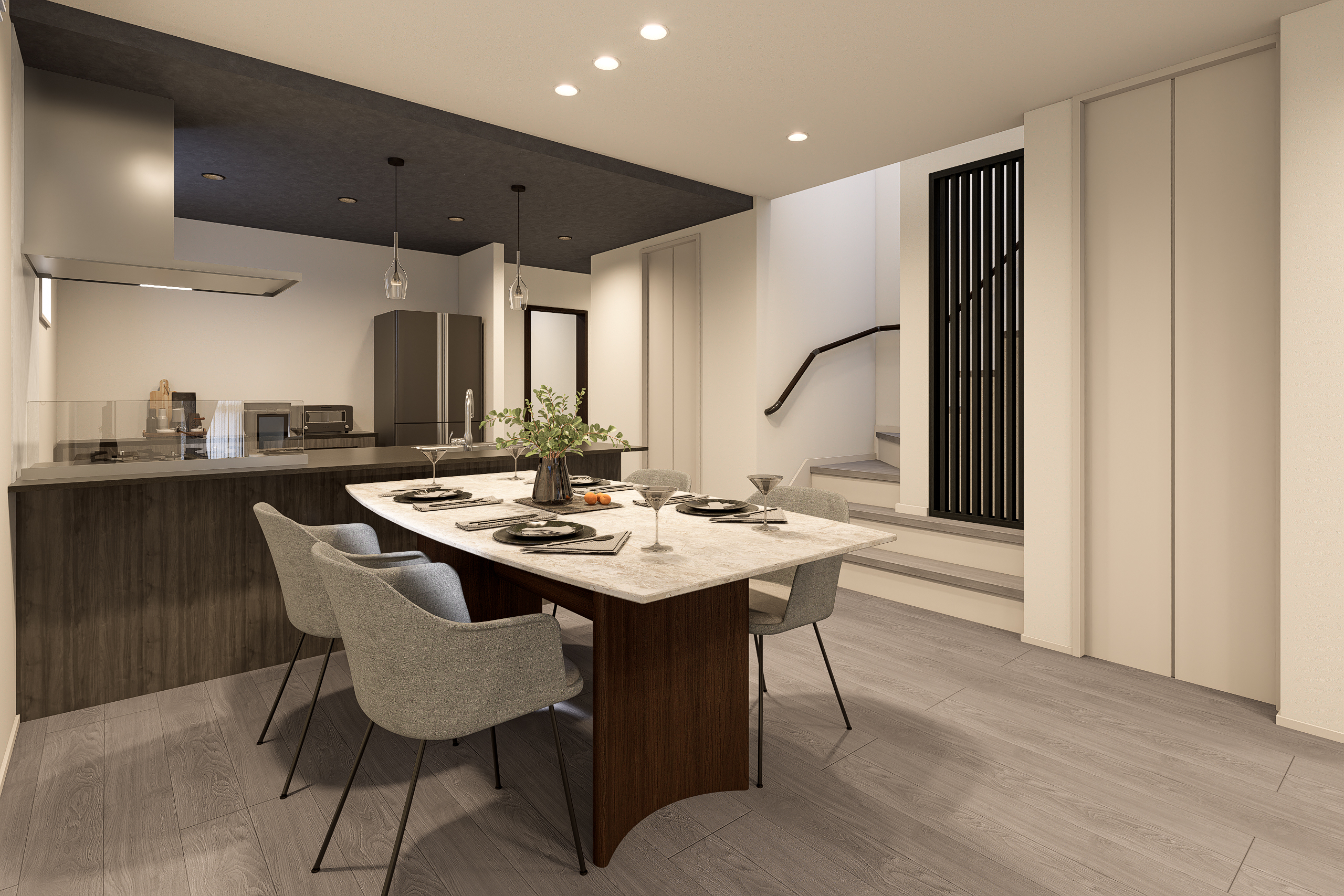 T-1／リビングダイニング完成予想図