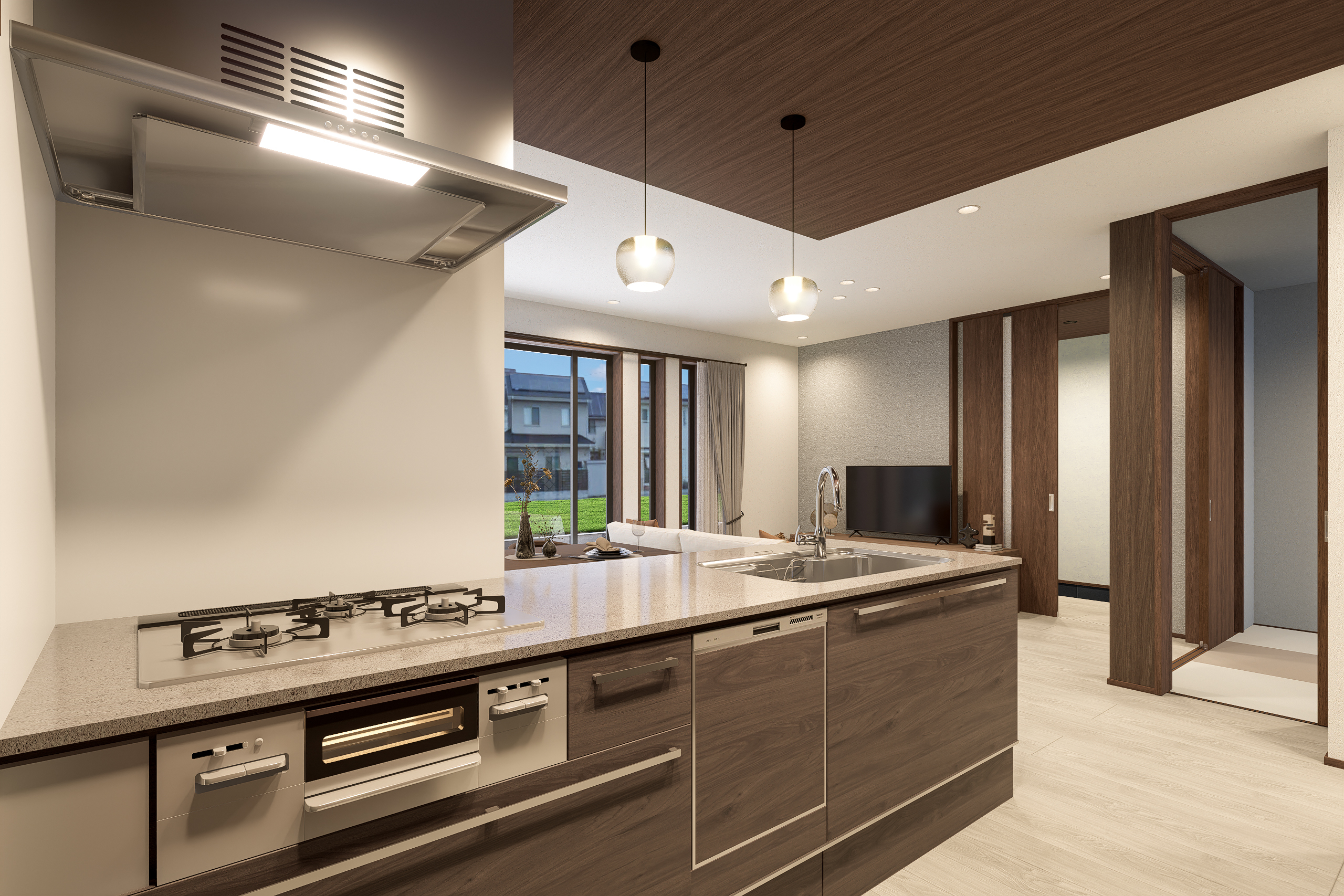 T-2/生活の中心の場となるキッチンには、便利さだけでなくオシャレさもプラスして家事の時間も楽しく快適に!