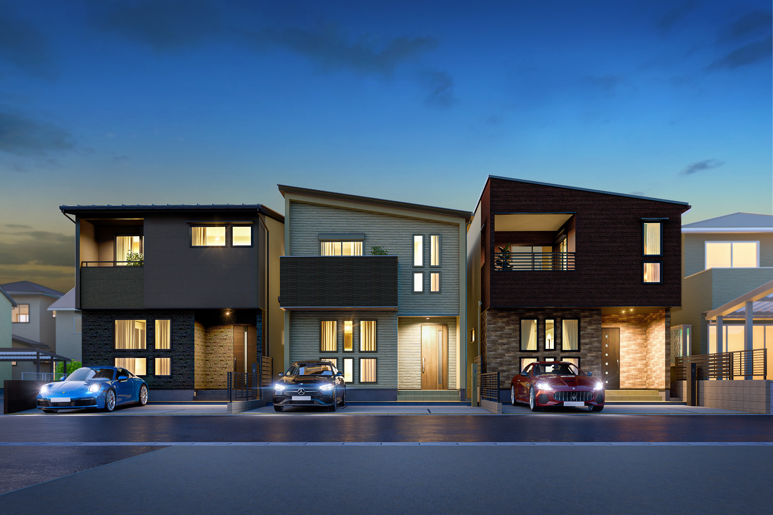 T-3、T-2、T-1／夜間外観