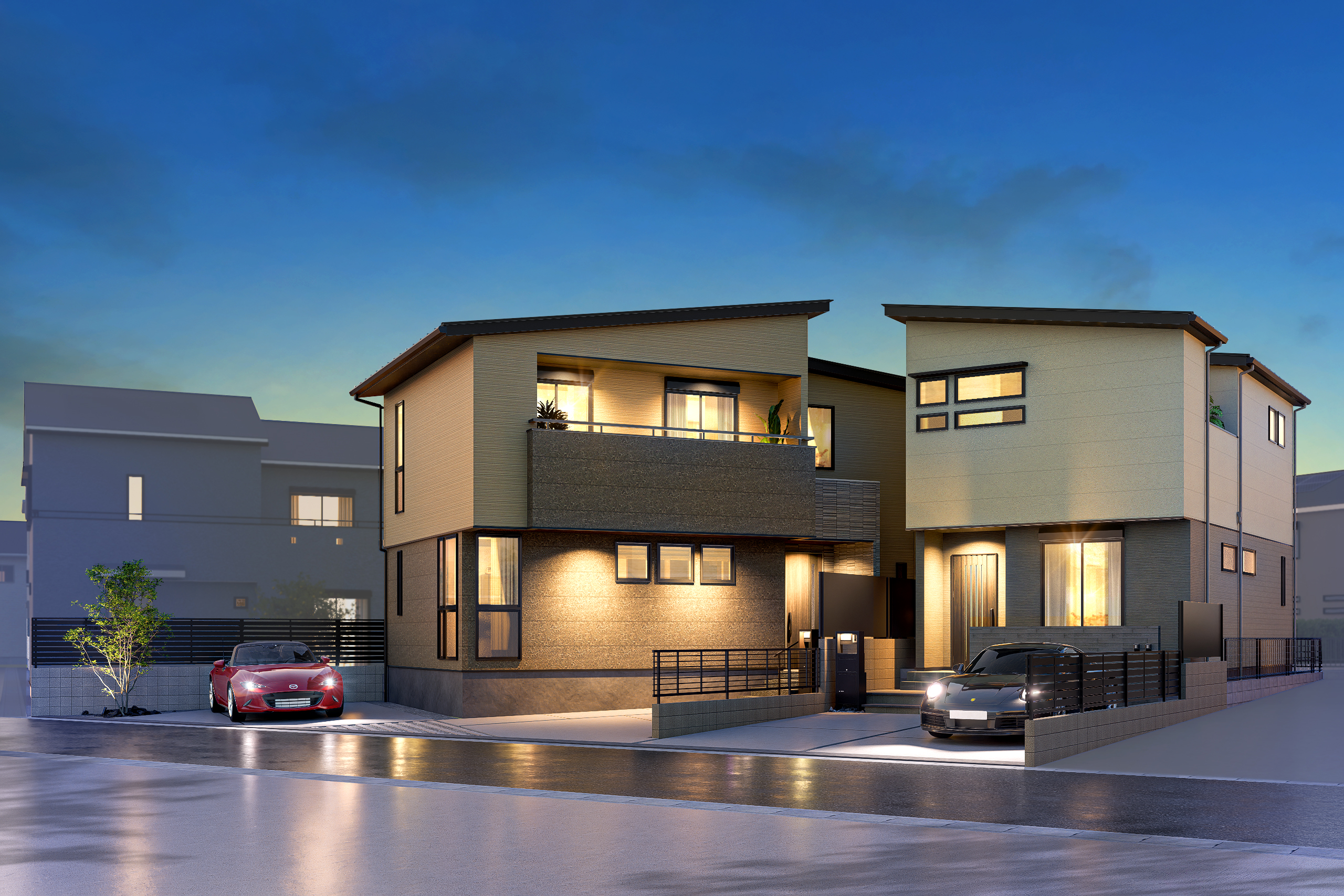 T-1、T-2／徒歩圏内で暮らしが完結する、便利で住み良い住環境が魅力的なエリア。のびのび遊べる公園も点在。