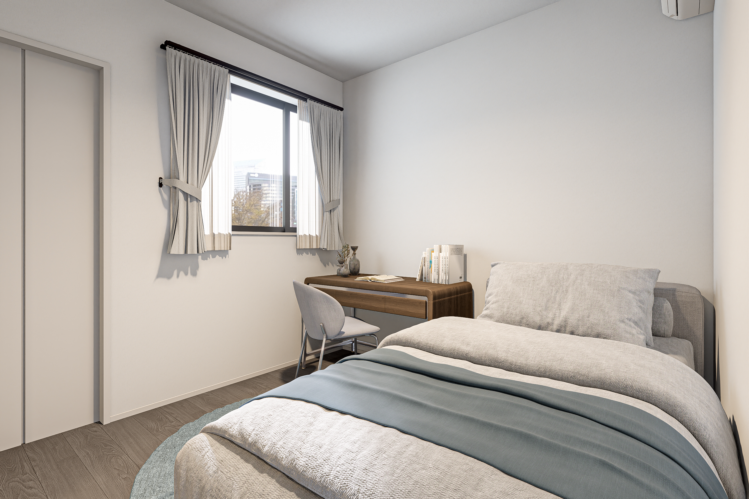 T-2／個室タイプの洋室と続間タイプの洋室は、使い分けができる便利な間取り。