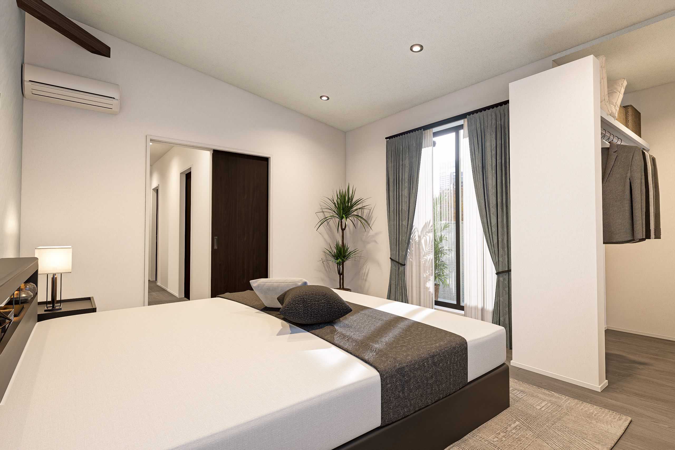 T-2／爽やかな陽差しと心地よい通風で、極上のリラックスタイムが叶います。収納に便利なWIC付きで空間スッキリ！