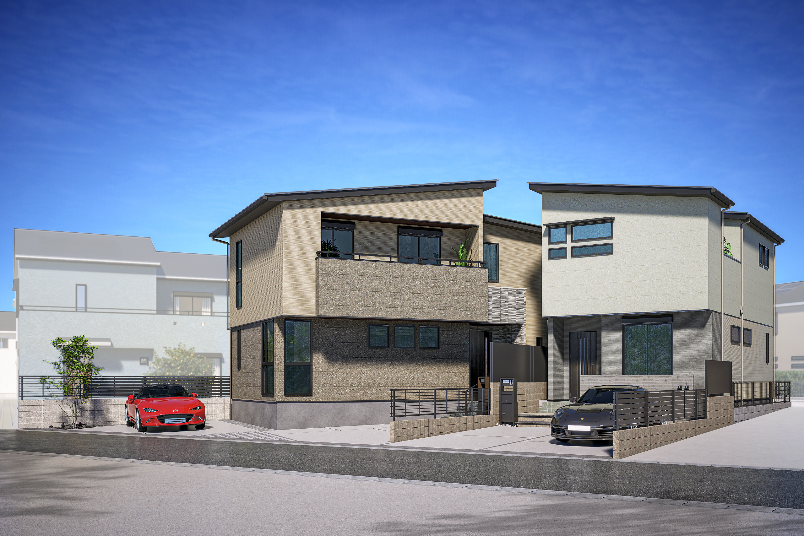 名古屋市西区の新築一戸建て｜「収納で整う家」と「動線で繋ぐ家」。性格の異なる2邸、あなたはどちら派？