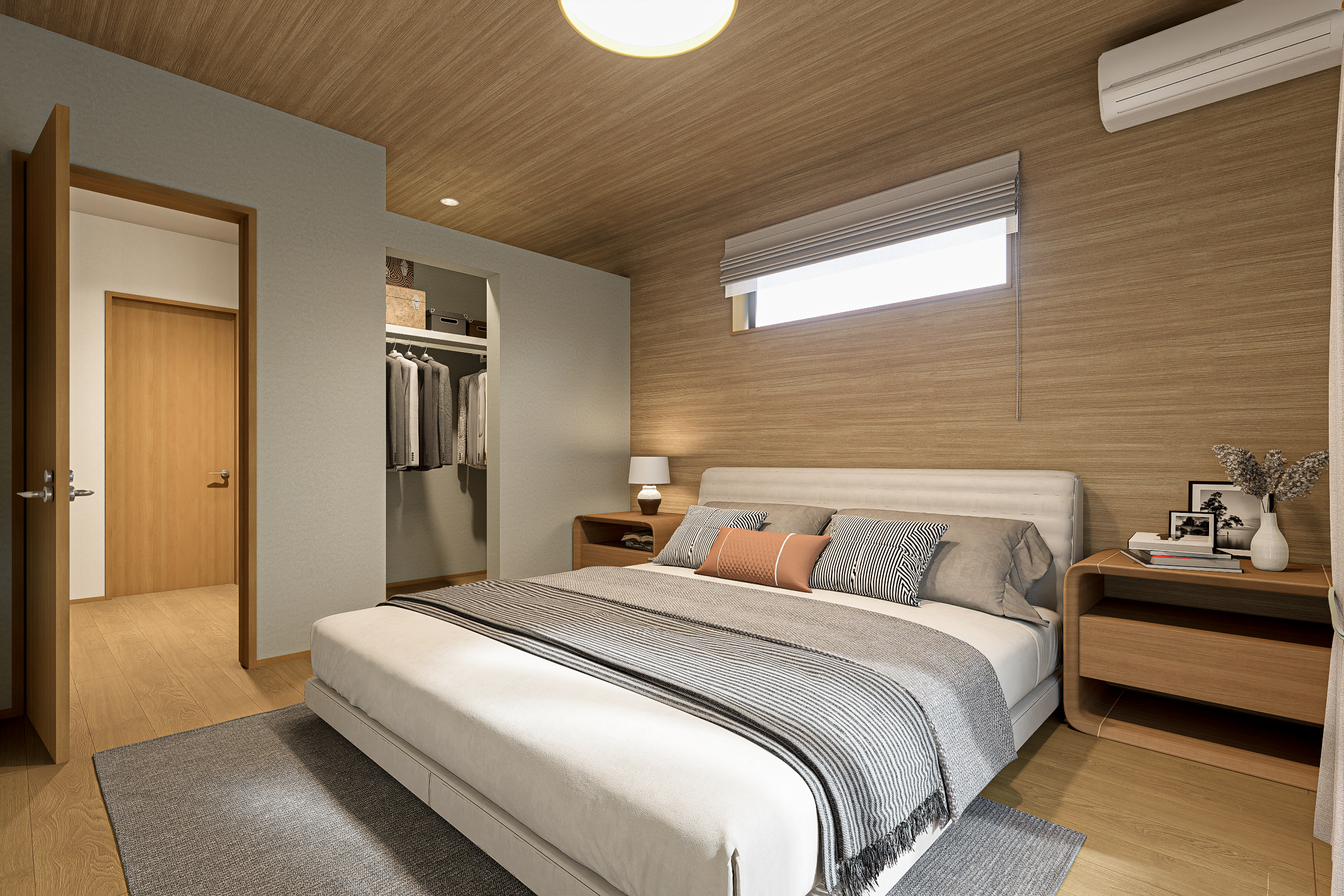 T-1/必要な物がすぐに見つかる機能的なWICを併設。生活感を感じさせない優雅な空間を実現。