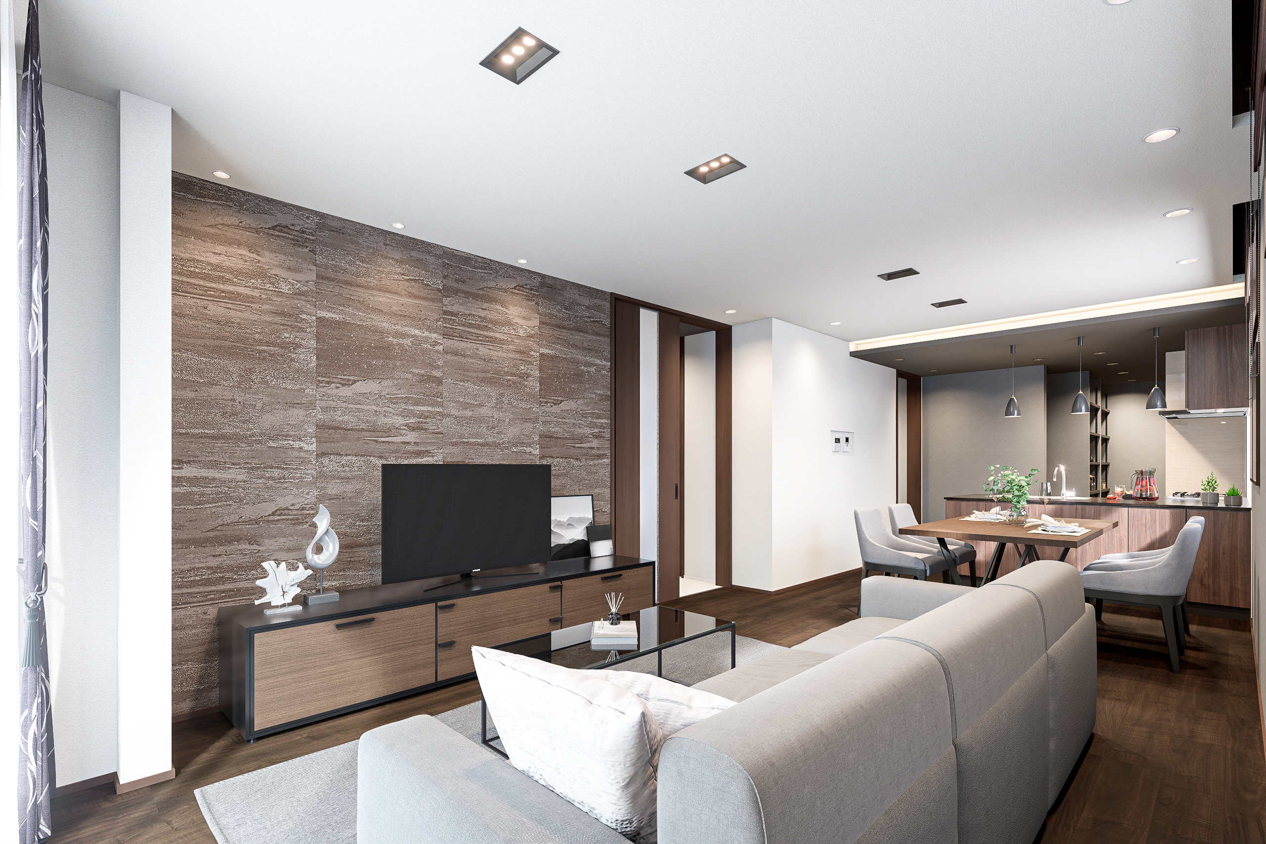 T-2／かけがえのない時を過ごすのにふさわしい、ゆとりと開放感。洗練された空間で優雅なおうち時間が叶います。 ※イメージとなります