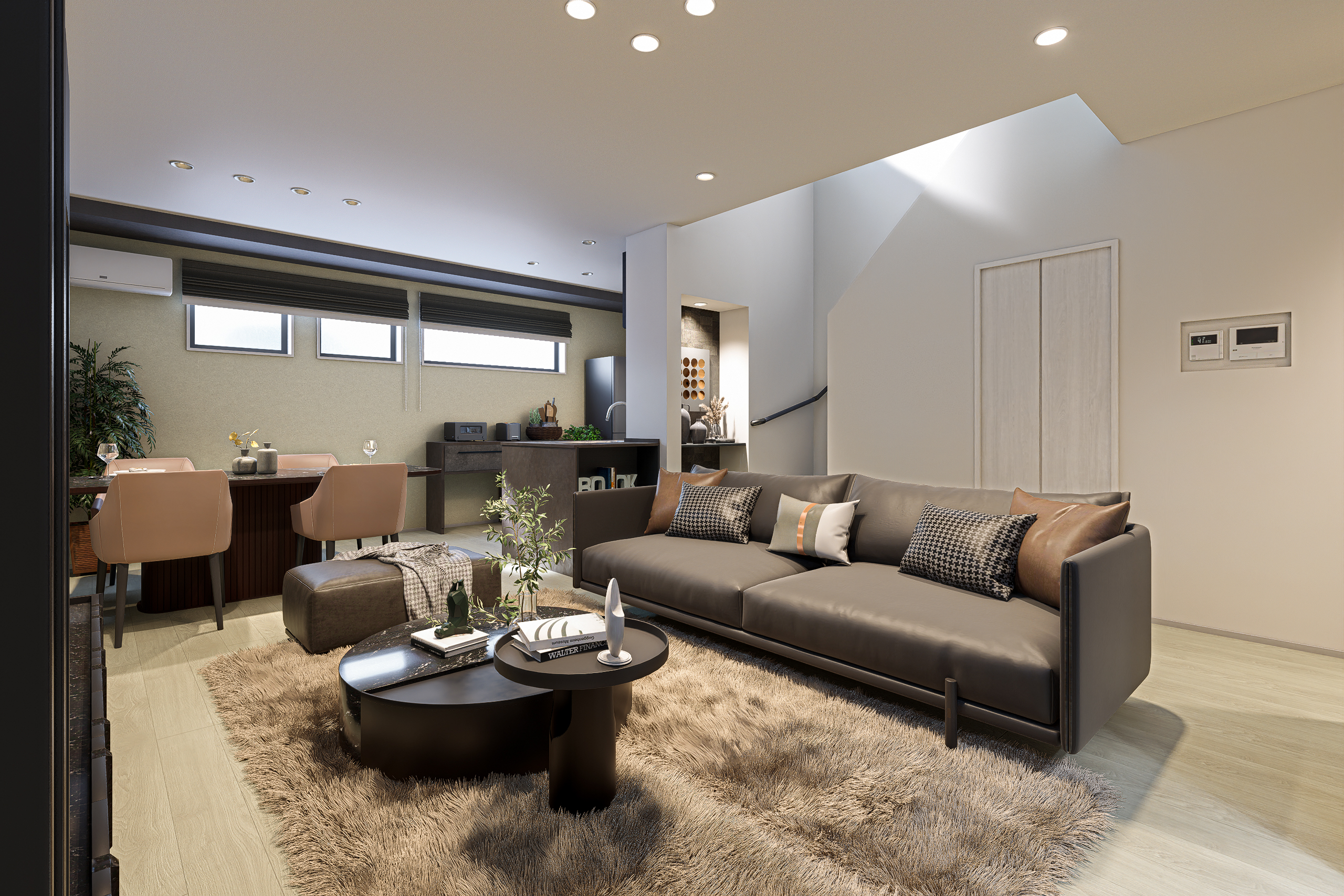 T-4／オープンキャビネットにお気に入りの雑貨を並べて、自分らしい空間作りを楽しめます。