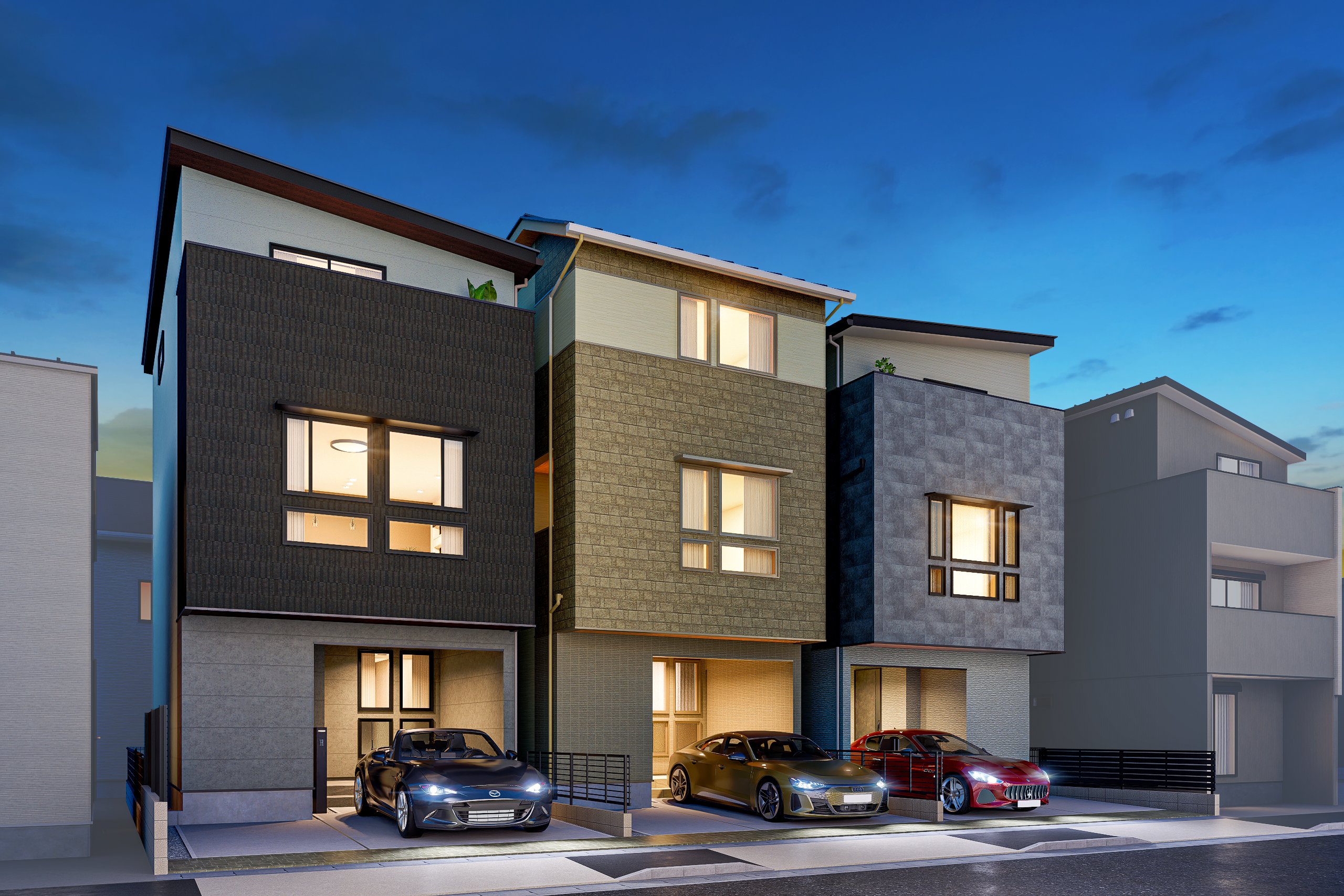 T-1、T-2、T-3/夜間外観