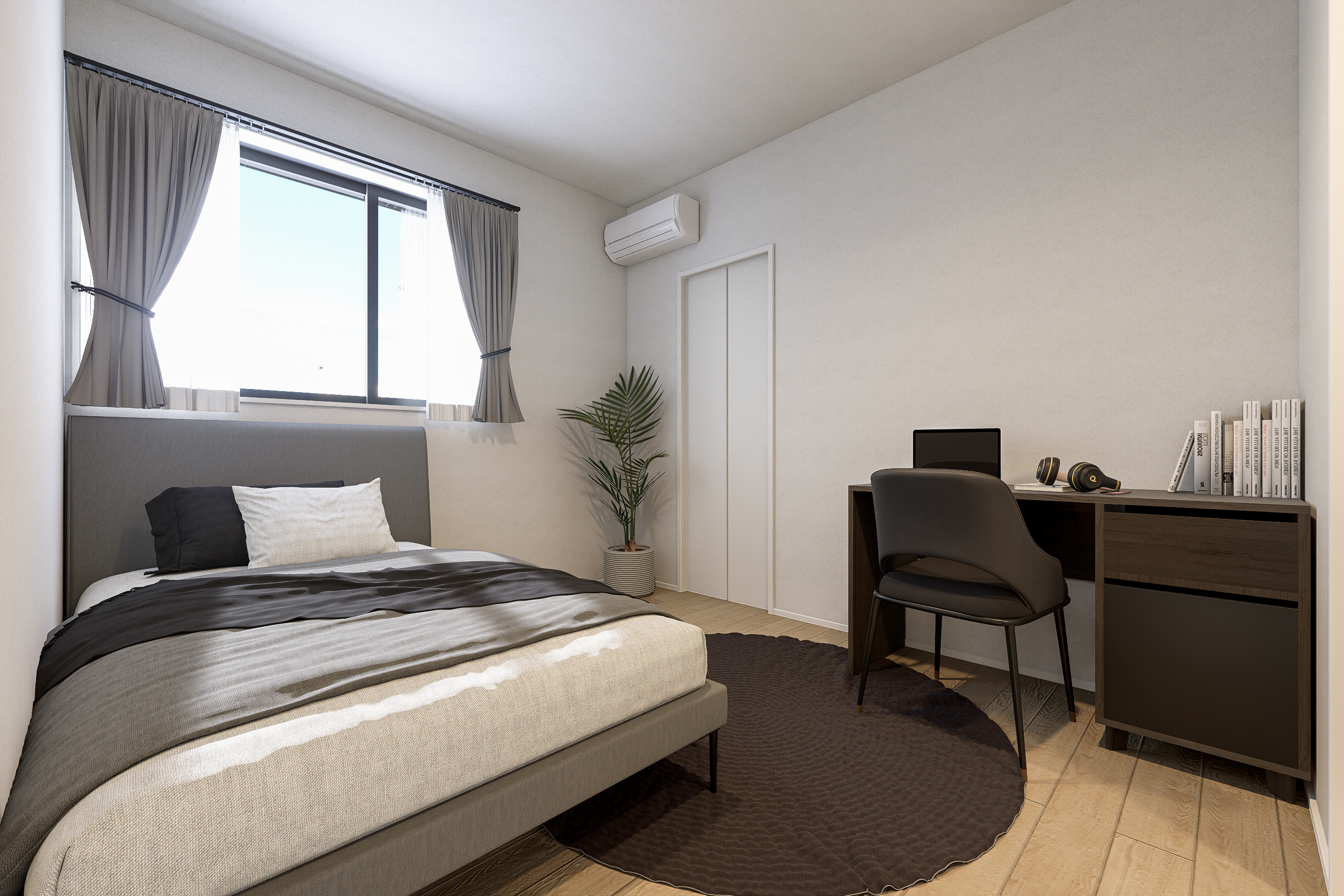 T-2/全居室収納完備。ライフステージの変化に柔軟に対応し、家族一人ひとりが自分らしく寛げる、ゆとりある居室。