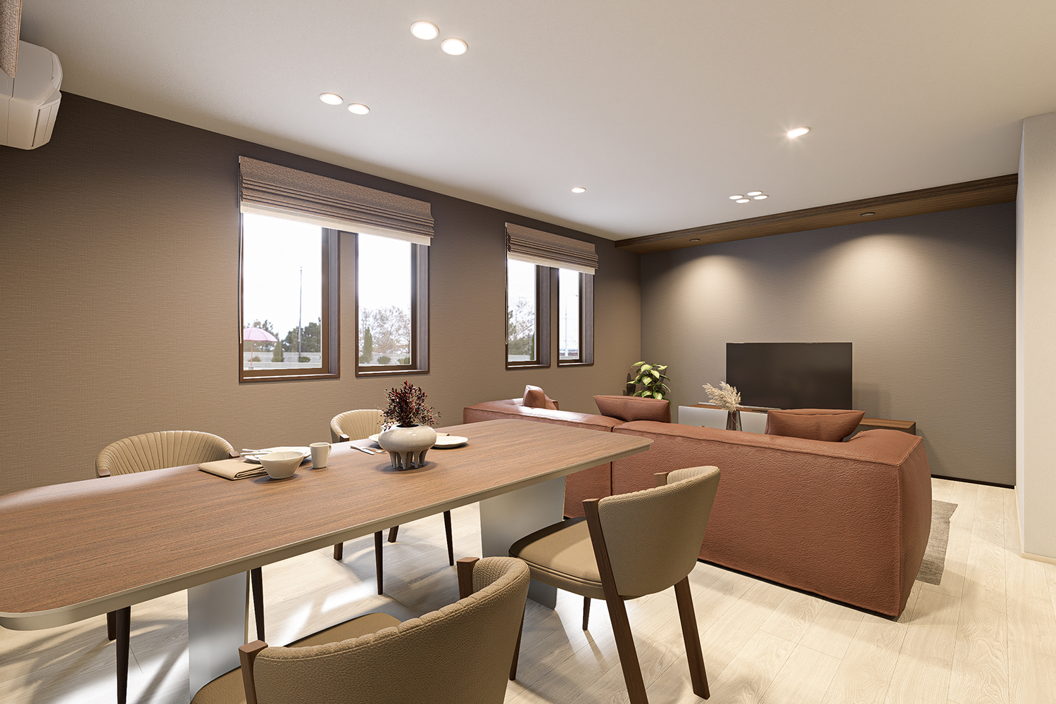 T-2／ダイニングは会話が絶えないもうひとつの家族の場所。食事のひとときが、日々の暮らしを温かく包み込みます。