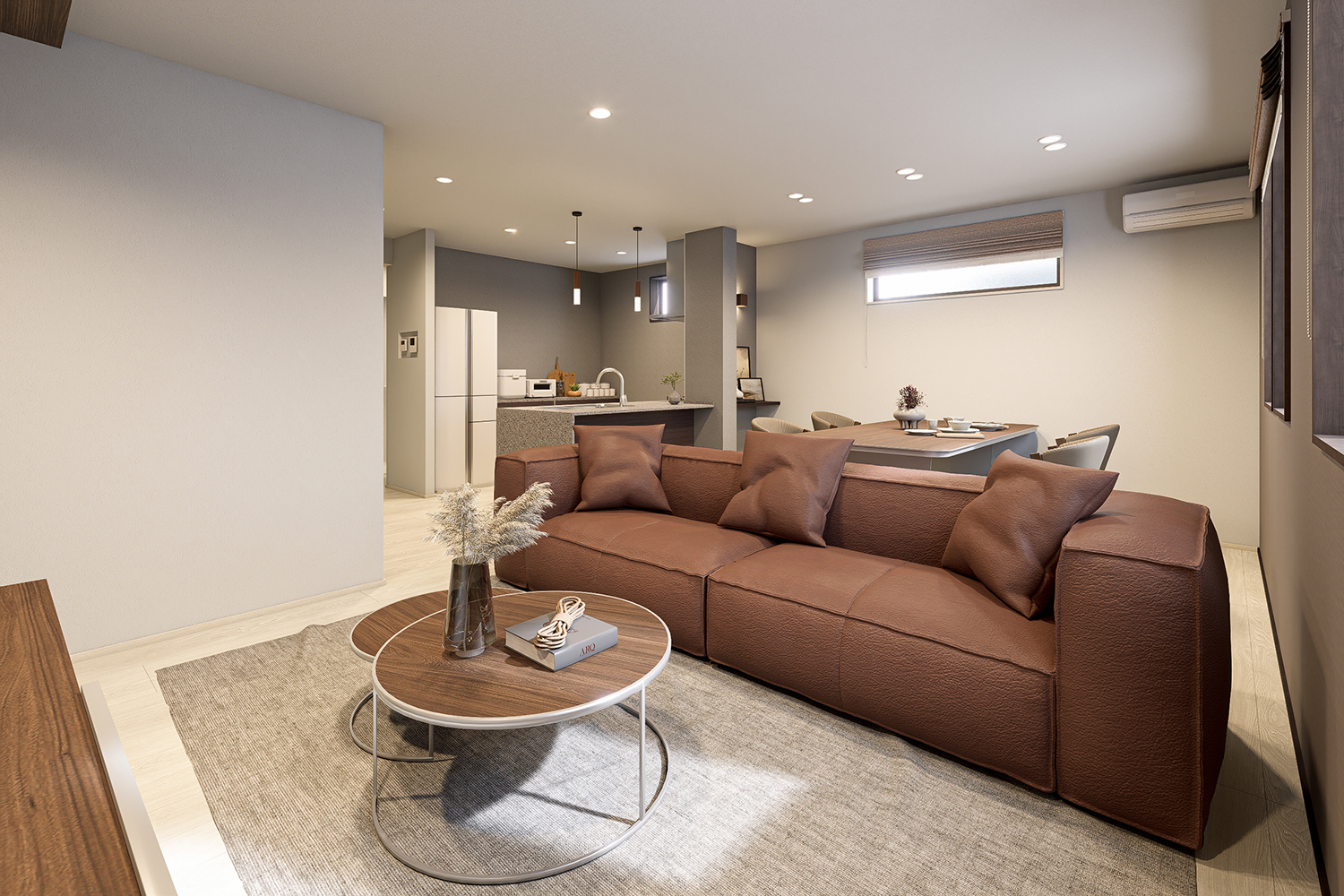 T-2／二面採光で一日中やさしい陽ざしが差し込む、21帖の広々LDK。